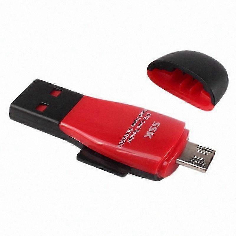 SCRS600 Card Reader Plug and Play Dedicated OTG 180Mbps USB2.0 Micro-SD TF Dual Purpose Card Reader for Android