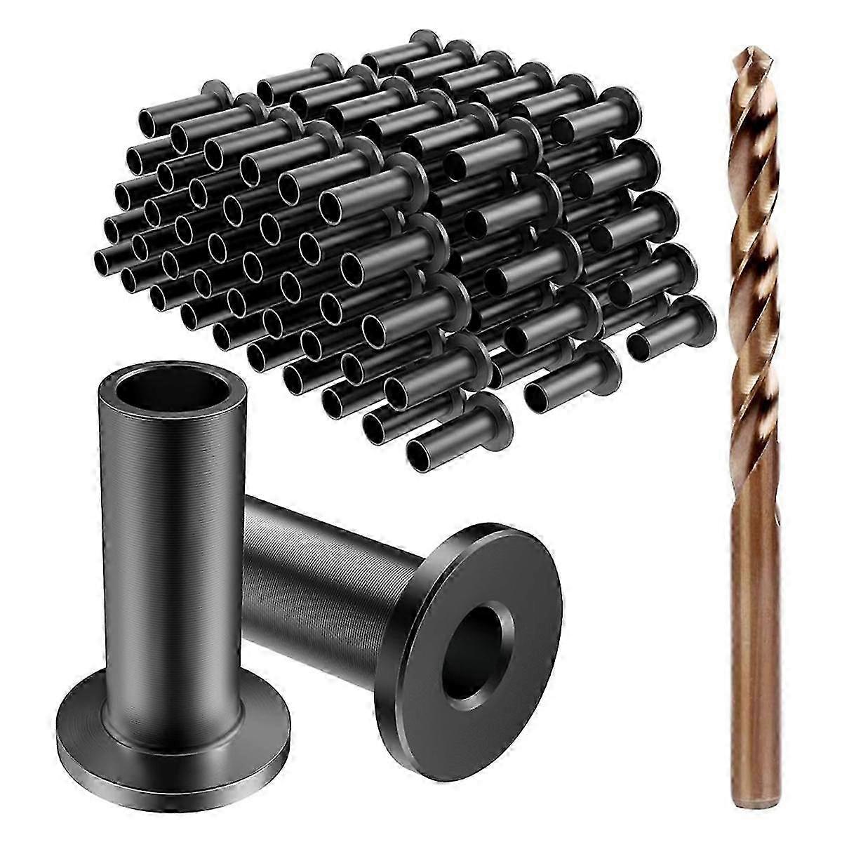 Manchons de protection pour garde-corps de câble de pont de 1/8 pouce, 5/32 pouce ou 3/16 pouce : paquet de 50 en acier inoxydable pour poteaux en bois et en composite