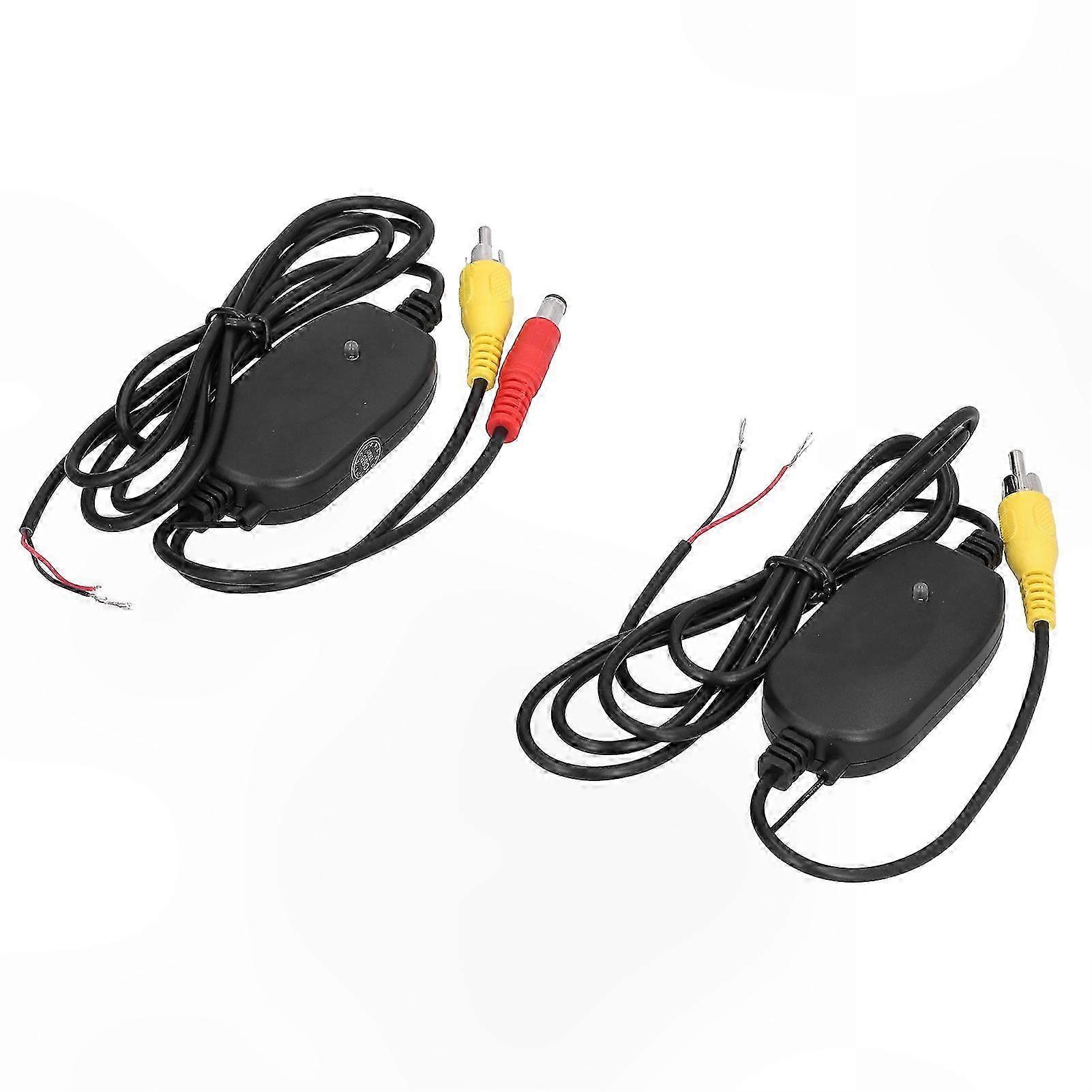 2PCS Wireless Backup Camera System 2.4G Rear View Transmitter Receiver for Car Modification Replacement Parts 12V DC