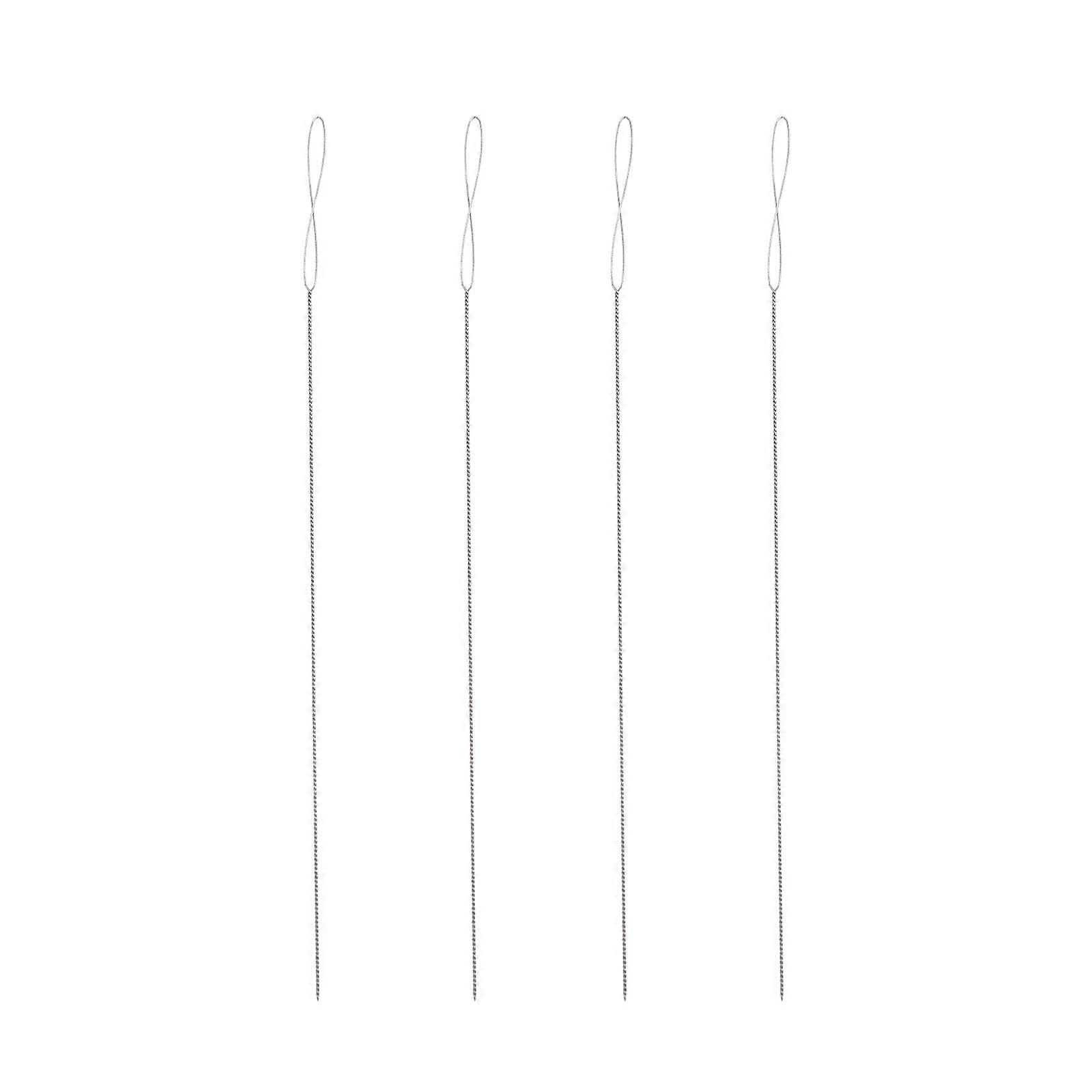 4pcs Ultra Thin Beading Needles with Open Eye Design for Jewelry Making, Crafts and Sewing – Elastic Friendly and Easy to Use