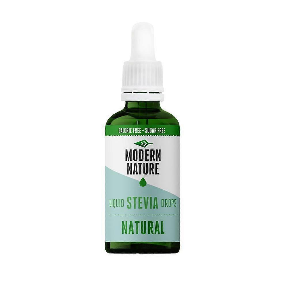 Modern Nature Reines flüssiges Stevia-Tropfen-Süßungsmittel 50 ml – 2er-Pack