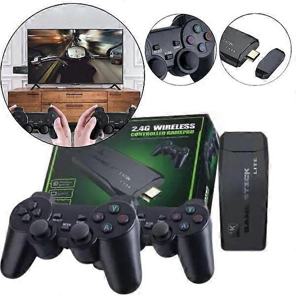 Game console, equipped with two controllers, approximately 3500 games, 5 - meter control, HDMI interface