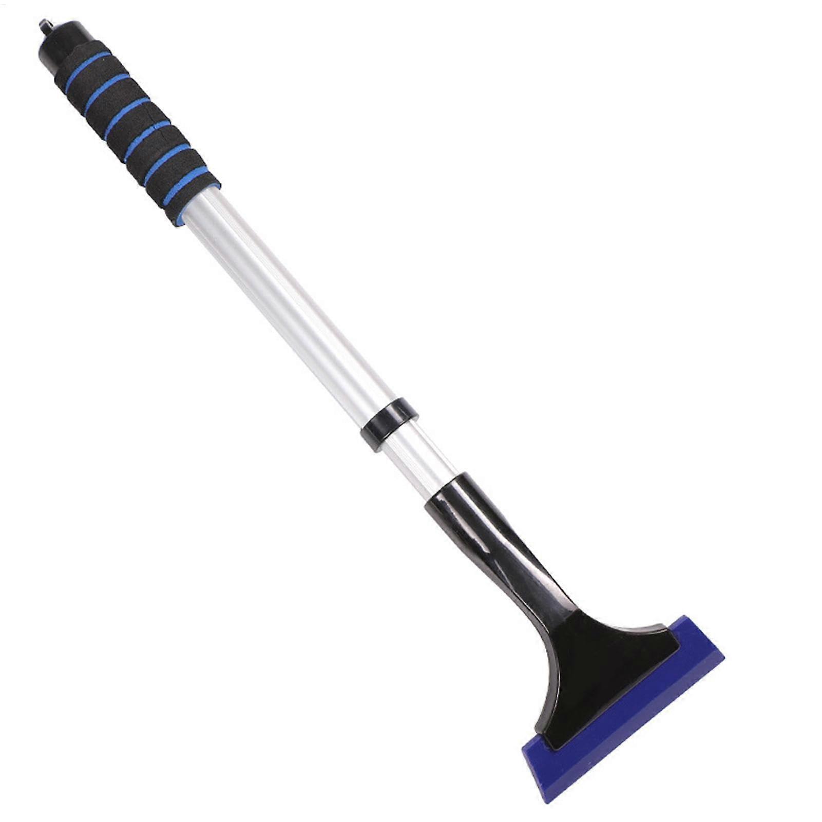 Shovel For Car Snow Removal With Telescopic Handle And Thickened Sponge Grip, Defrost Snow, Blue