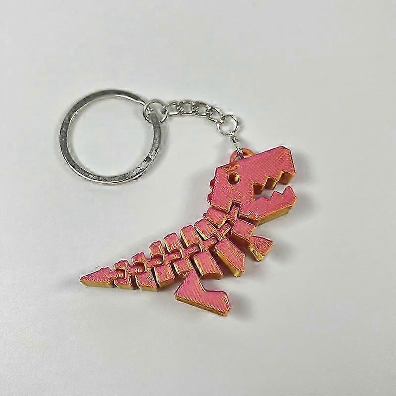 3D Printed Dinosaur Keychain Pendant Multi-joint Movable Creative Design Decoration Bag Accessories Charm Gift
