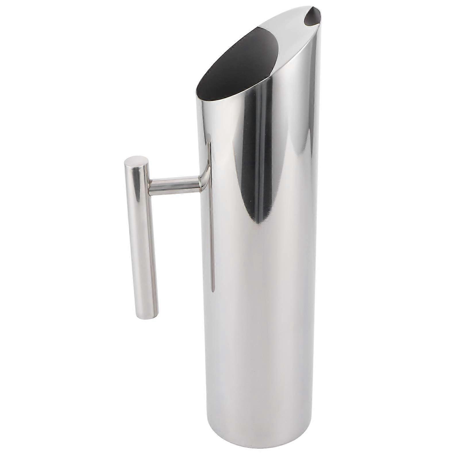 Stainless Steel Water Pitcher 2 L Iced Tea Pitcher With Easy Pour For Water, Wine, Coffee, Milk