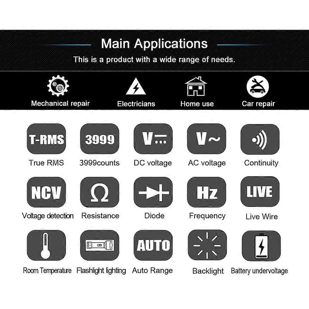Handheld Digital Test Pen Multimeter with LCD, 400mAh Battery
