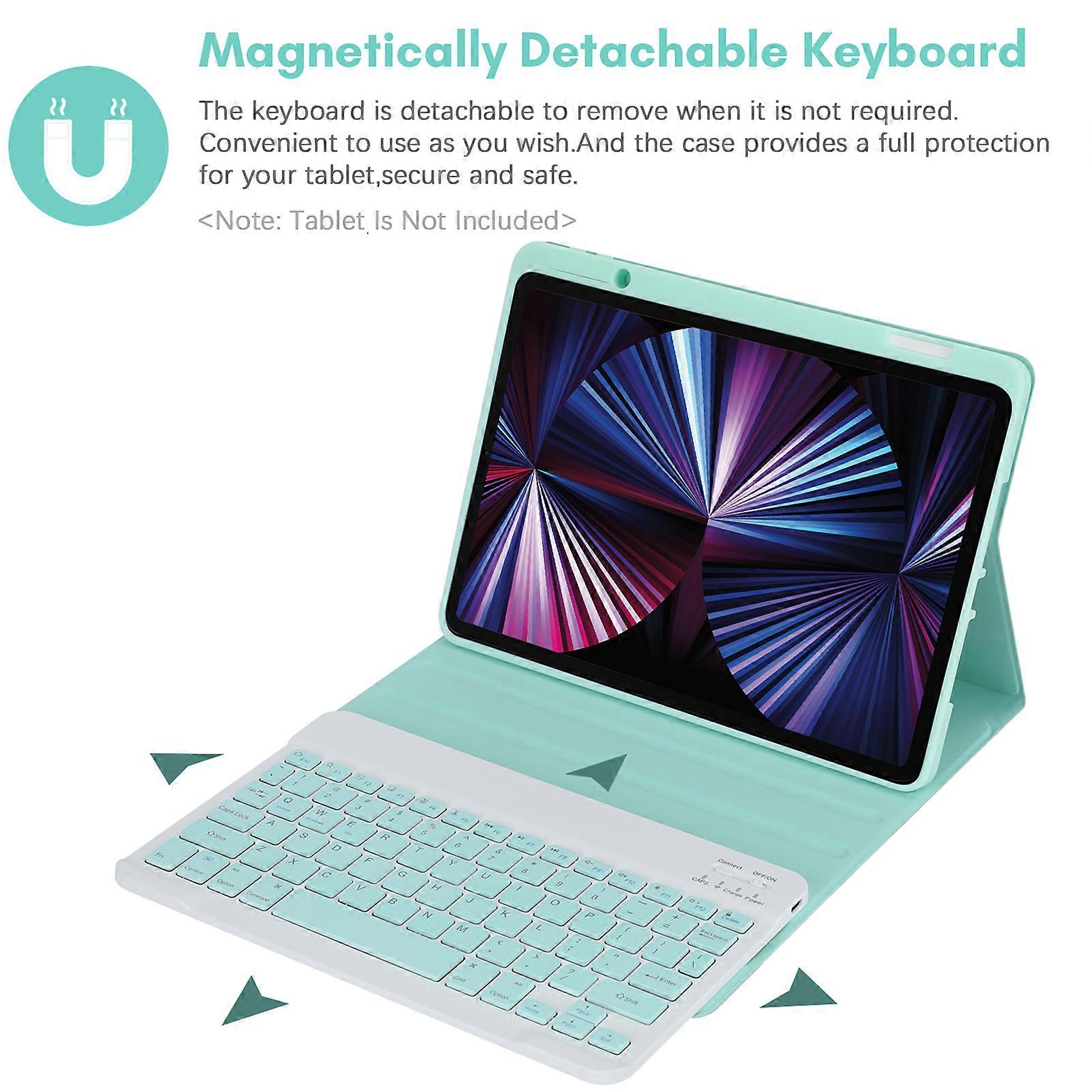 Wireless BT Keyboard USB Keypad with PU Leather Case for iPad Air Pro 11 10.9 2022