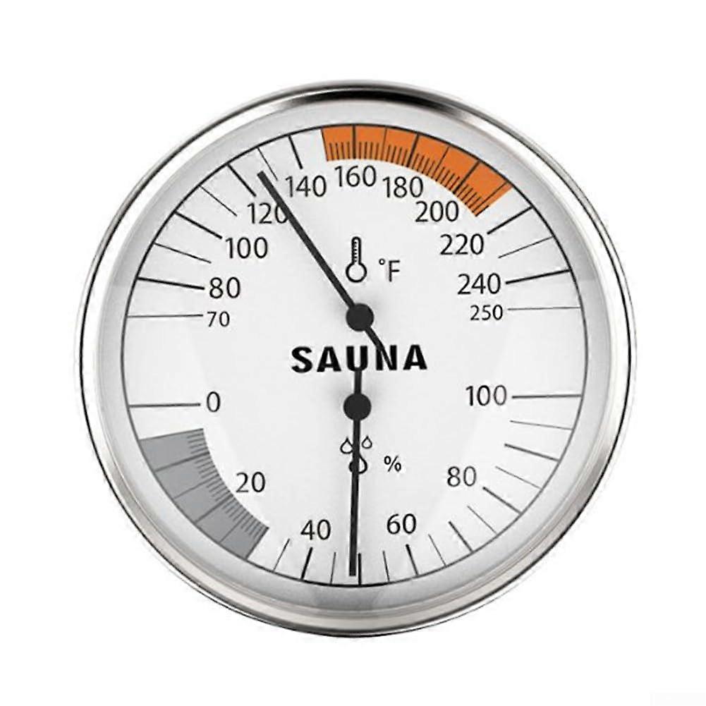 Sauna Thermometer And Hygrometer For Steam Room Temperature And Humidity Monitoring Easy To Read Dial Metal Construction