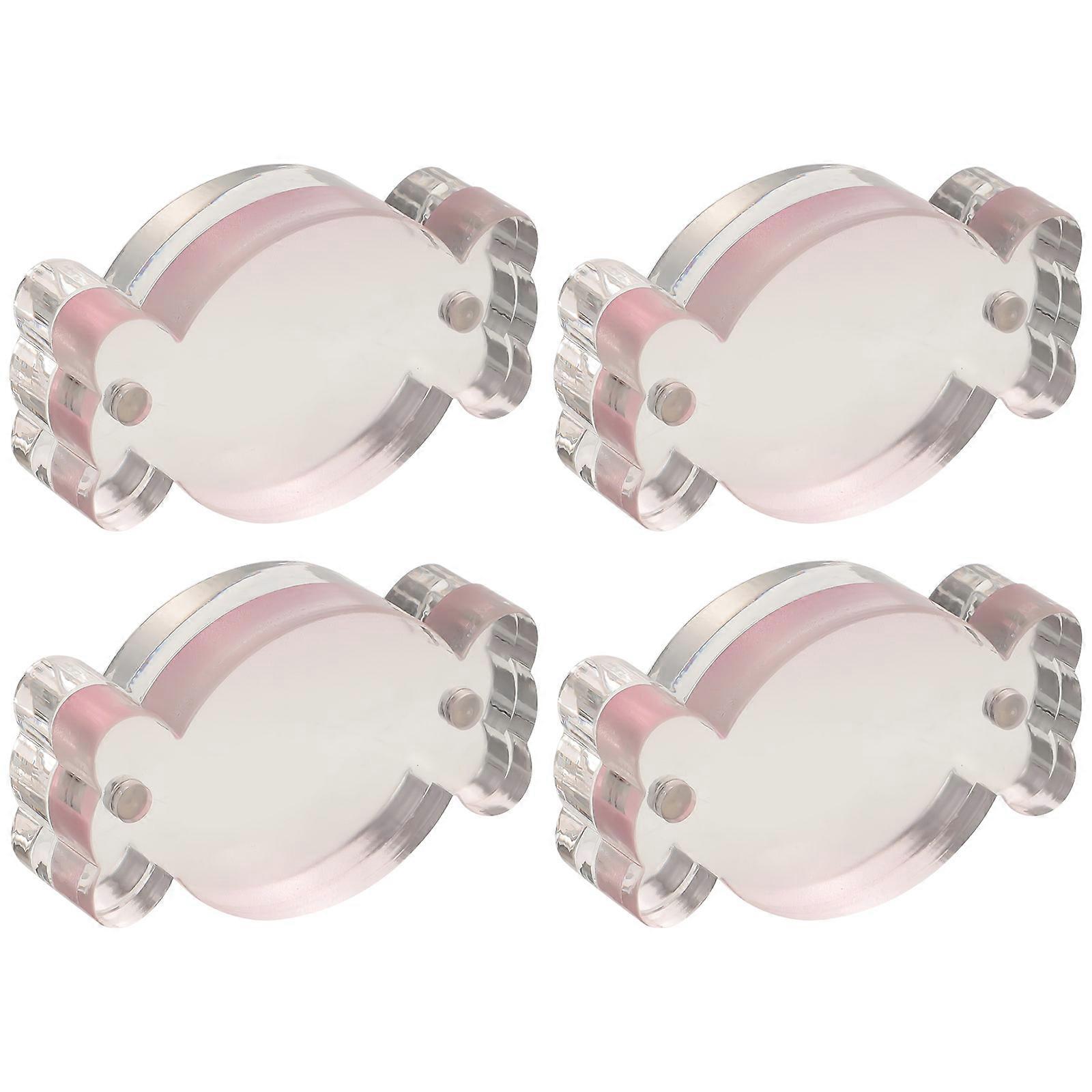 Magnetic Card Holder in Pink Acrylic with Gradient Design for Game Cards and Business Cards Storage