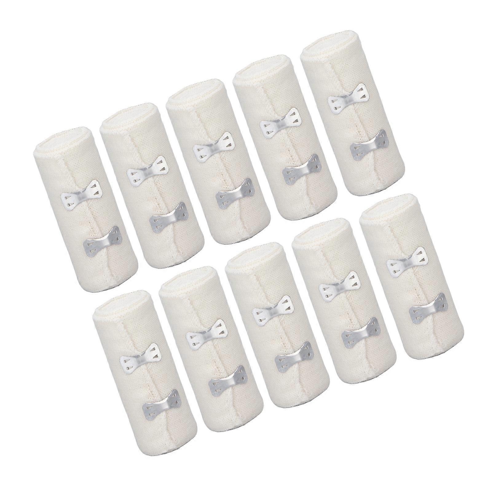 10 Rolls Elastic Athletic Compression Bandage Wrap 0.1x4.9yd