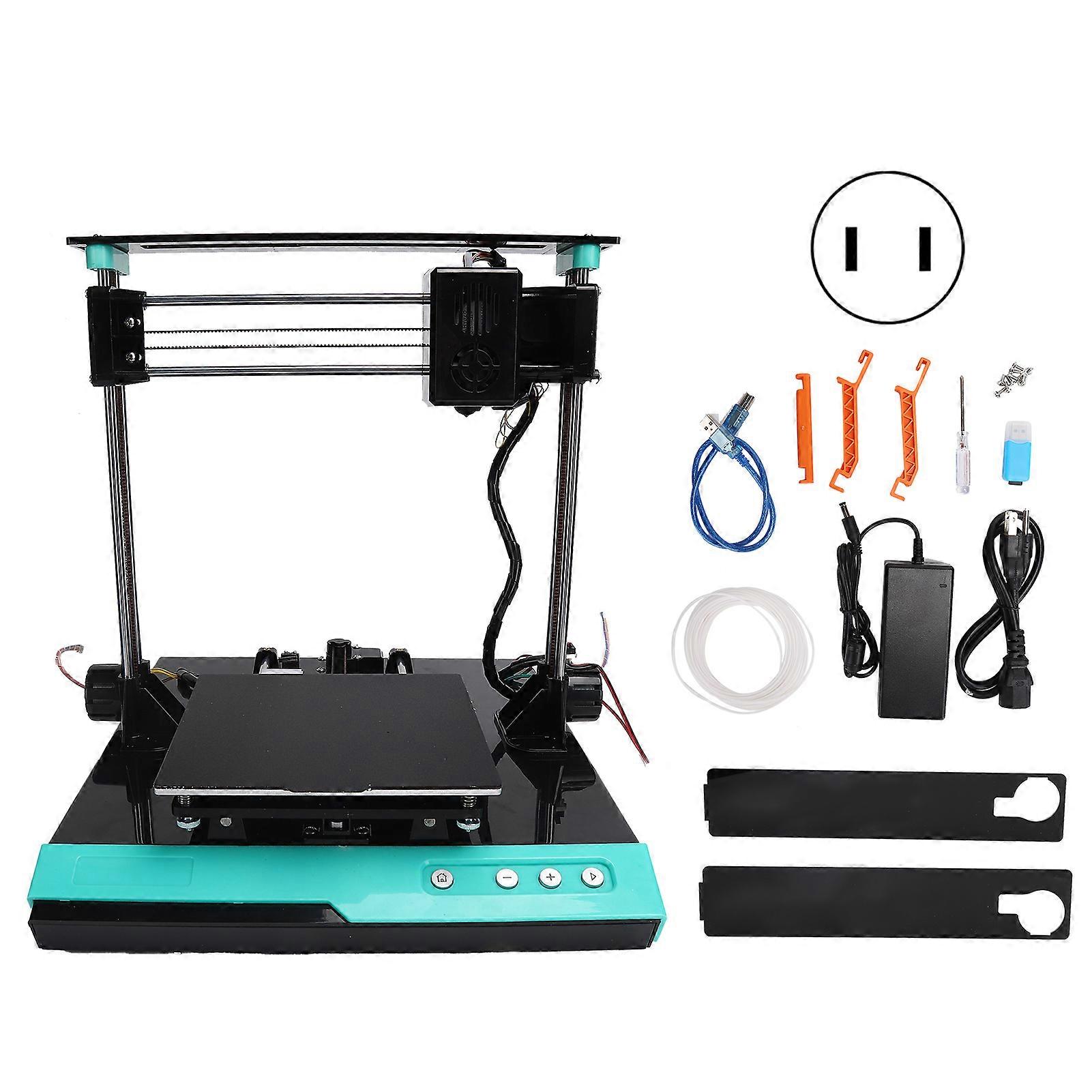 Enhanced Mini 3D Printer Kit for Beginners, Fast & Quiet Desktop DIY, US Plug