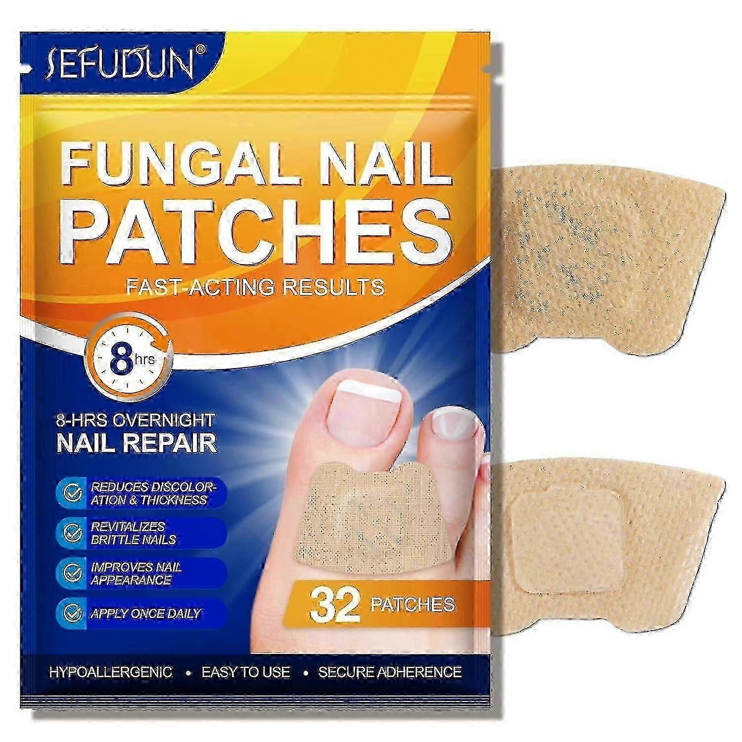 Patch fungine per unghie, cuscinetti multiuso per il trattamento di riparazione dell'unghia del piede per ripristinare le unghie danneggiate e l'aspetto di scolorito