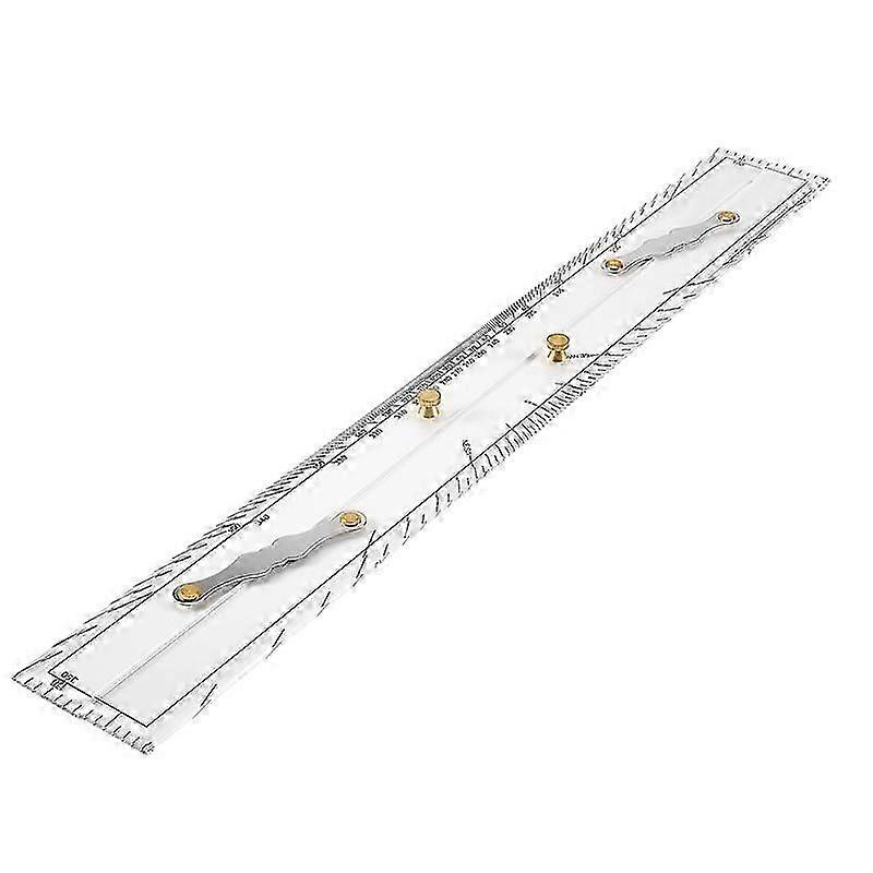 Sailing ruler for marine navigation and accurate parallel line drawing