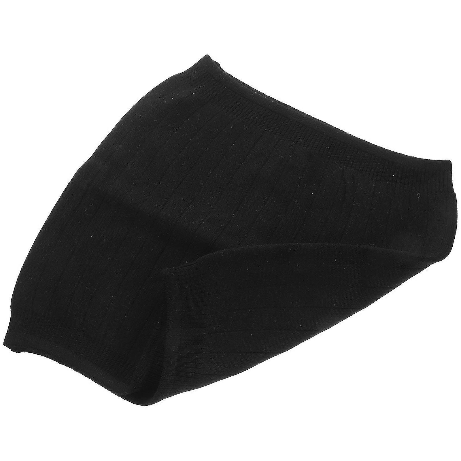 Women Waist Belly Warmer Designed For Skiing Hiking With Cold Protection Function Black Rectangular 1Set