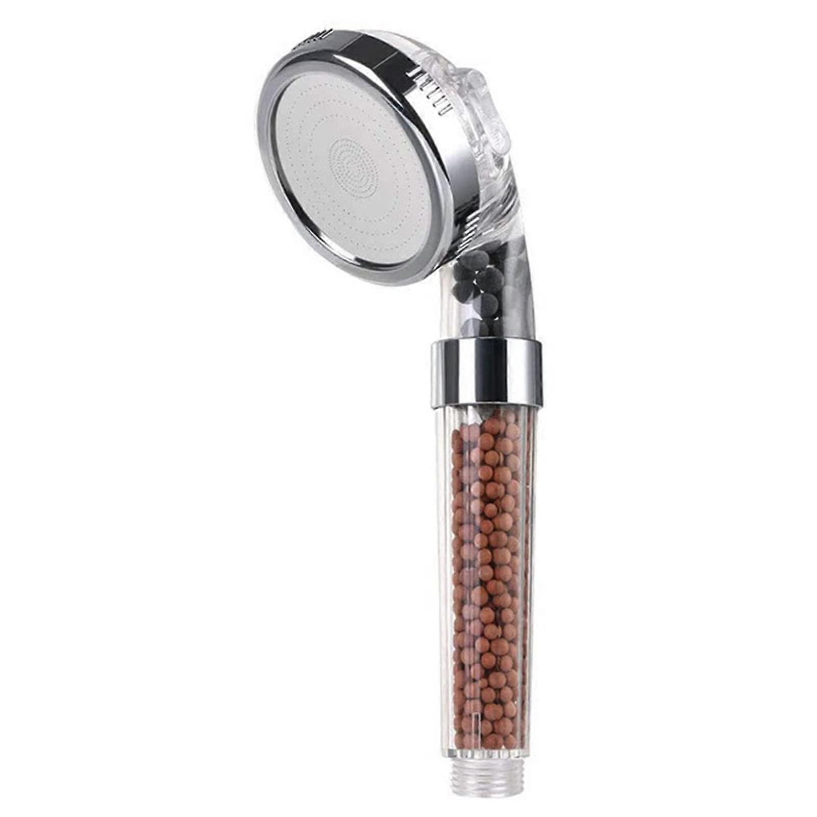 Shower Head Pressure Filter Handheld WaterSaving WallMounted Rainfall Shower System Transparent A