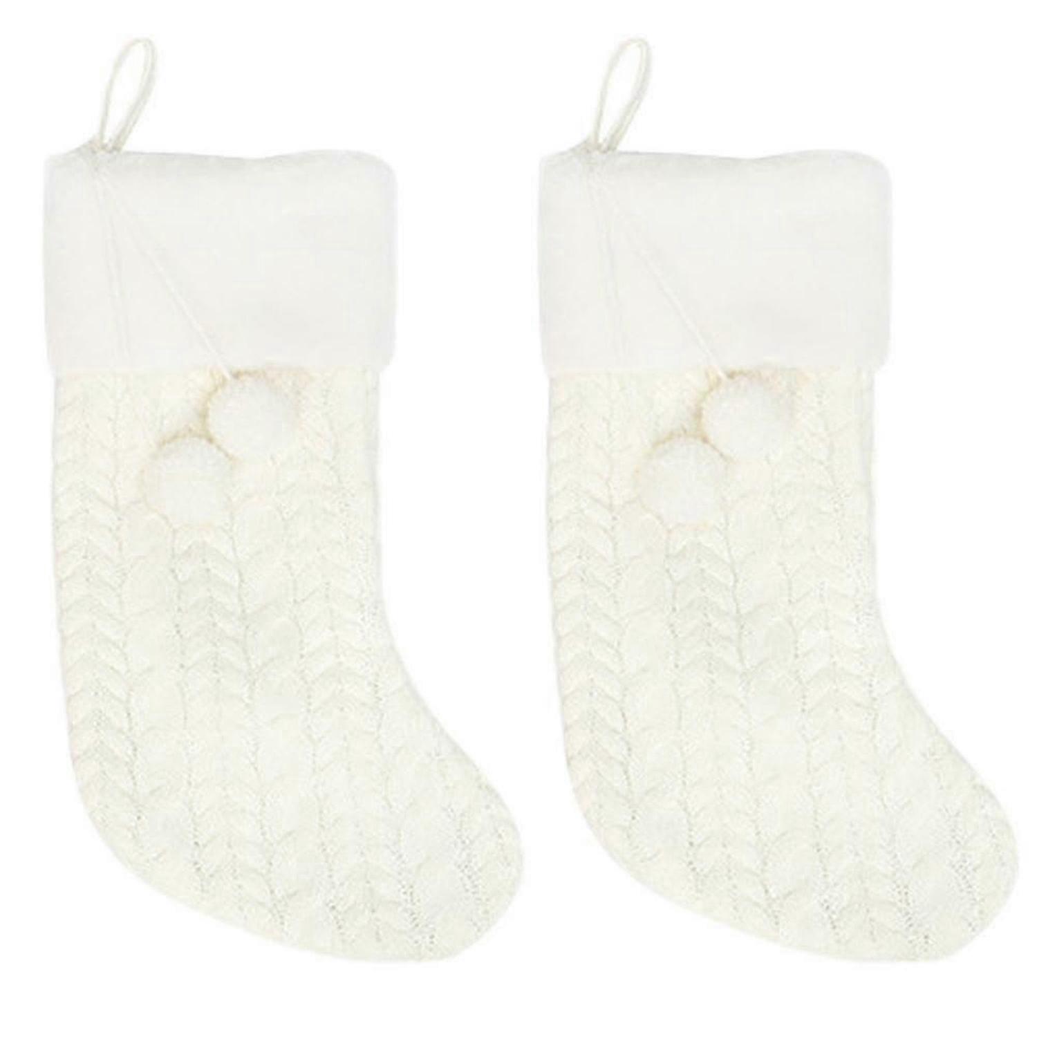 Julestrømper til julefestinnredning (hvit)