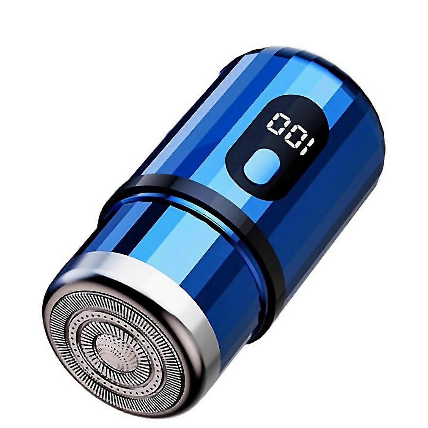 For Mini Electric Shaver Portable Usb Rechargeable Shaver Blue