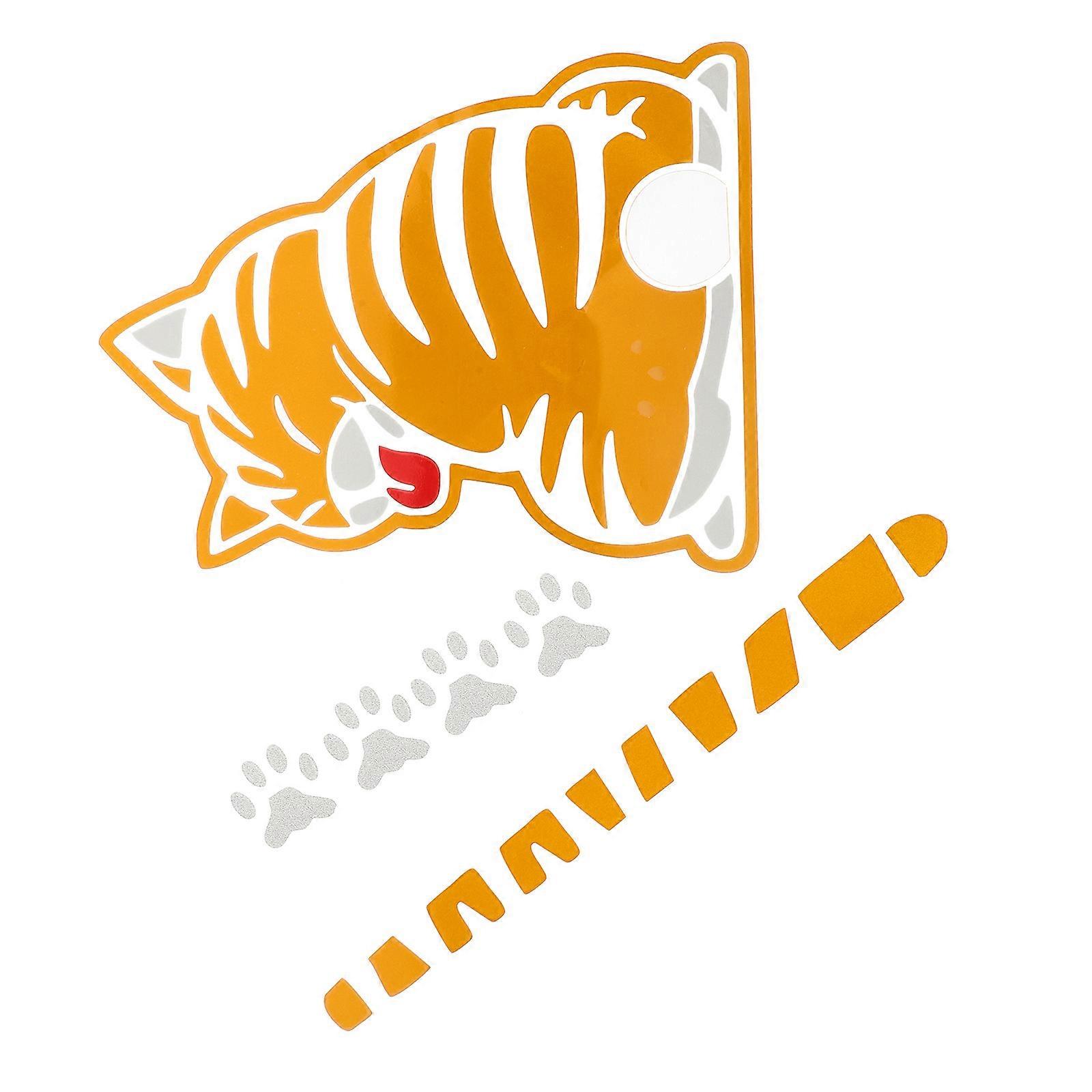 3D Car Stickers Reflective Cat Moving Tail Stickers for Car Use