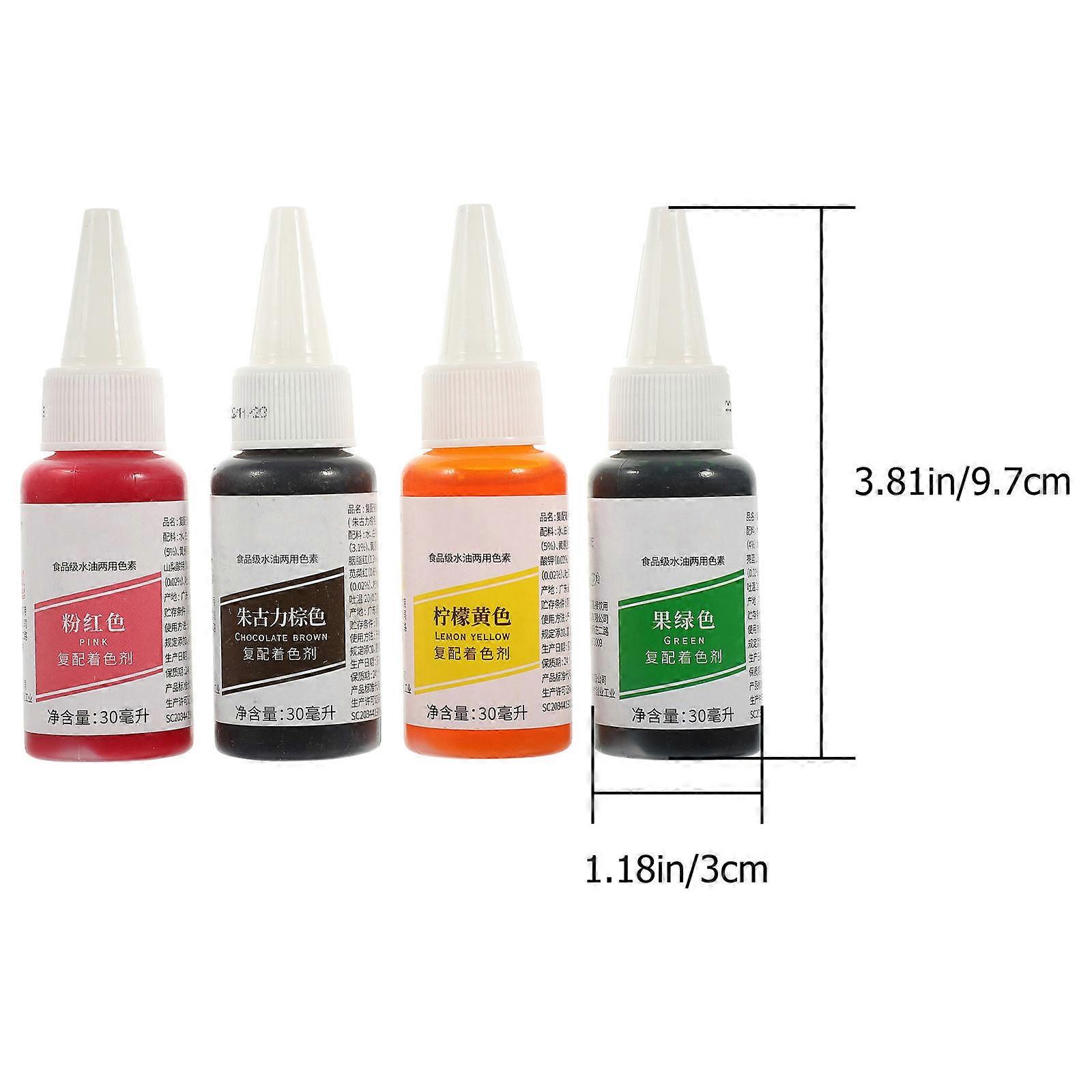Cake Food Coloring for Baking 4Pcs Assorted Color Egg Coloring Bottles