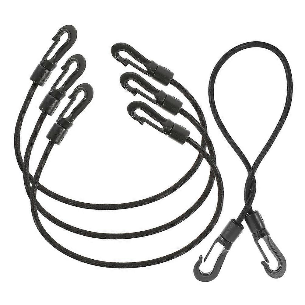 Adjustable Bungee Cords with Carabiner Hooks for Tie Down 8Pcs Black