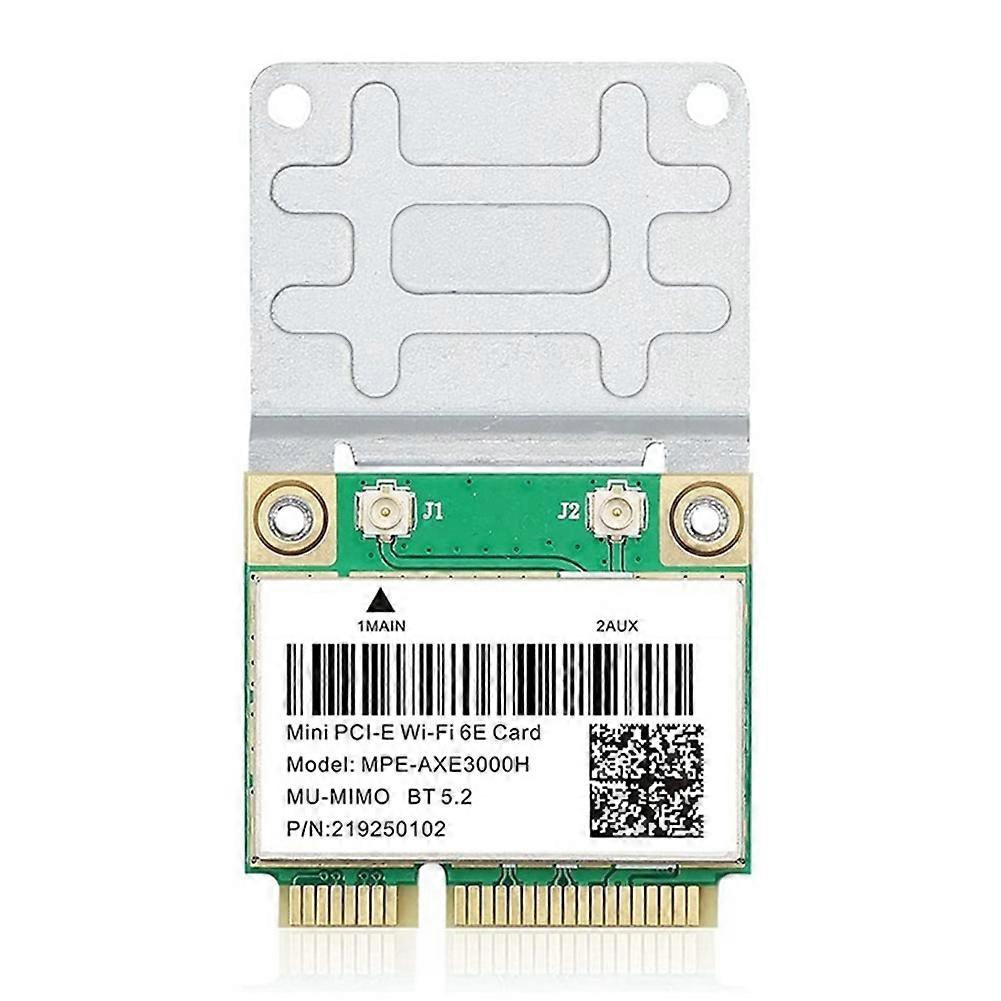 Tri Band 5374Mbps WiFi 6E MPE-AXE3000H AX210 Wireless Card BT 5.2 for Mini PCIE Wi-Fi Adapter Win10 for Desktop/Laptop