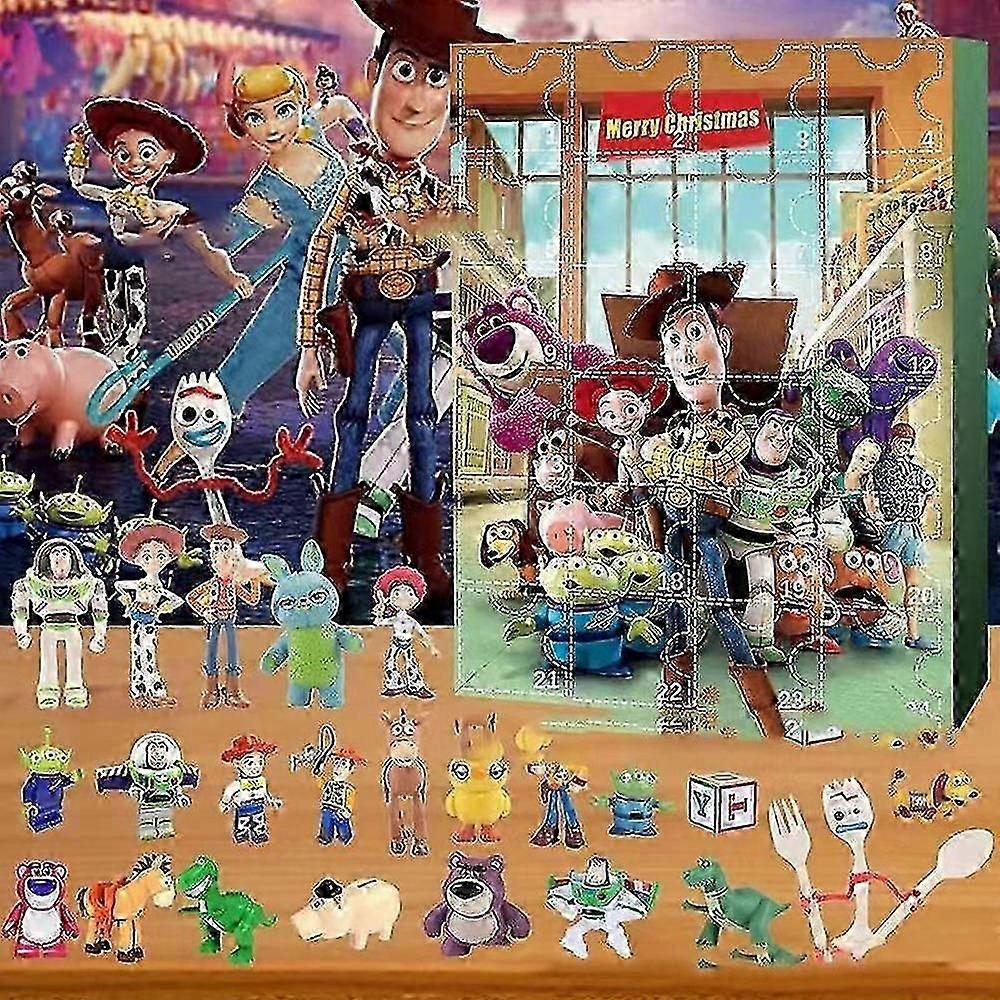 Disney Stitch & Mickey Mouse 24-Day Christmas Advent Calendar with Handmade Blind Box Dolls