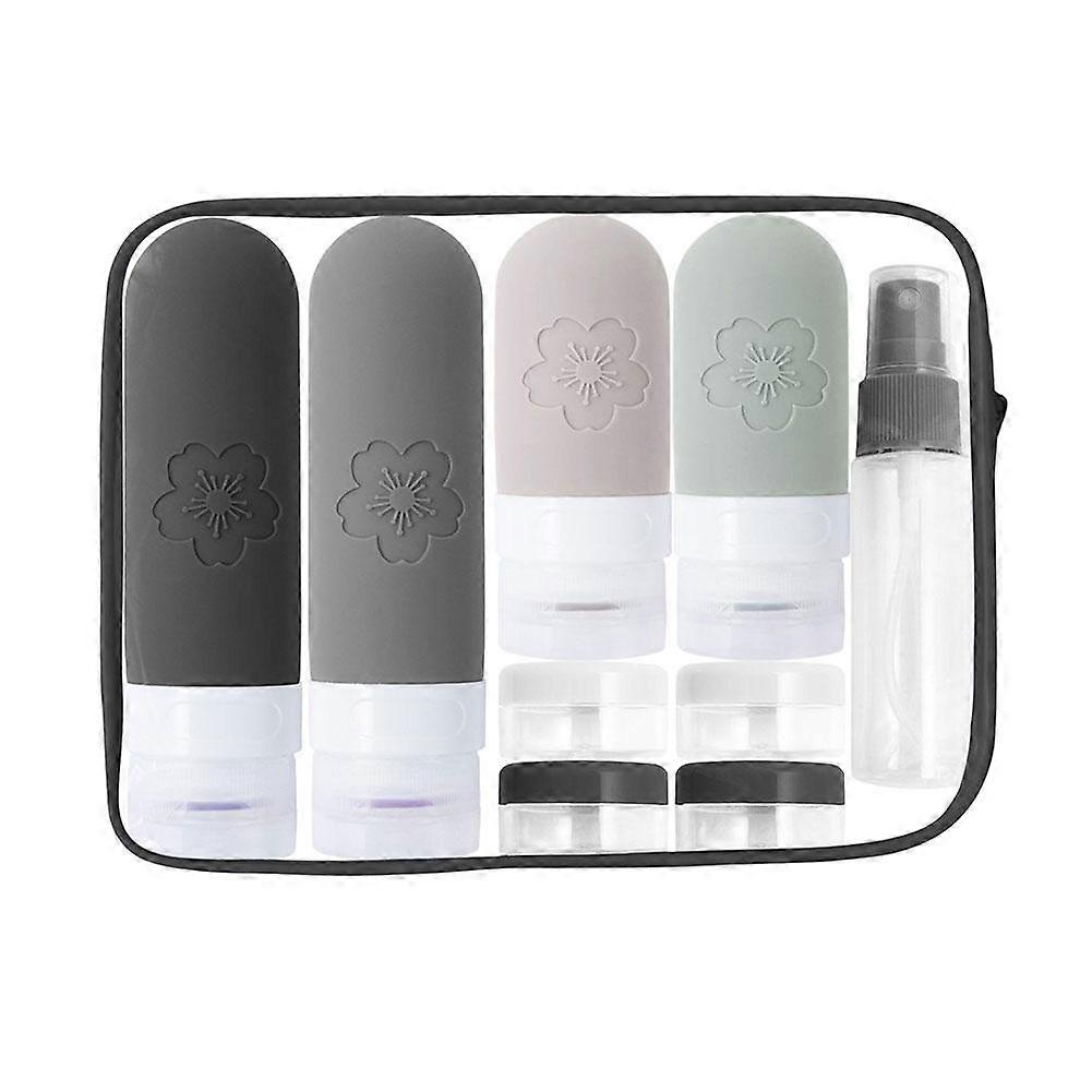 Leak Proof Silicone Travel Bottles Set Anti Slip Toiletry Containers For Shampoo Lotion Lightweight TSA Carry On Approved