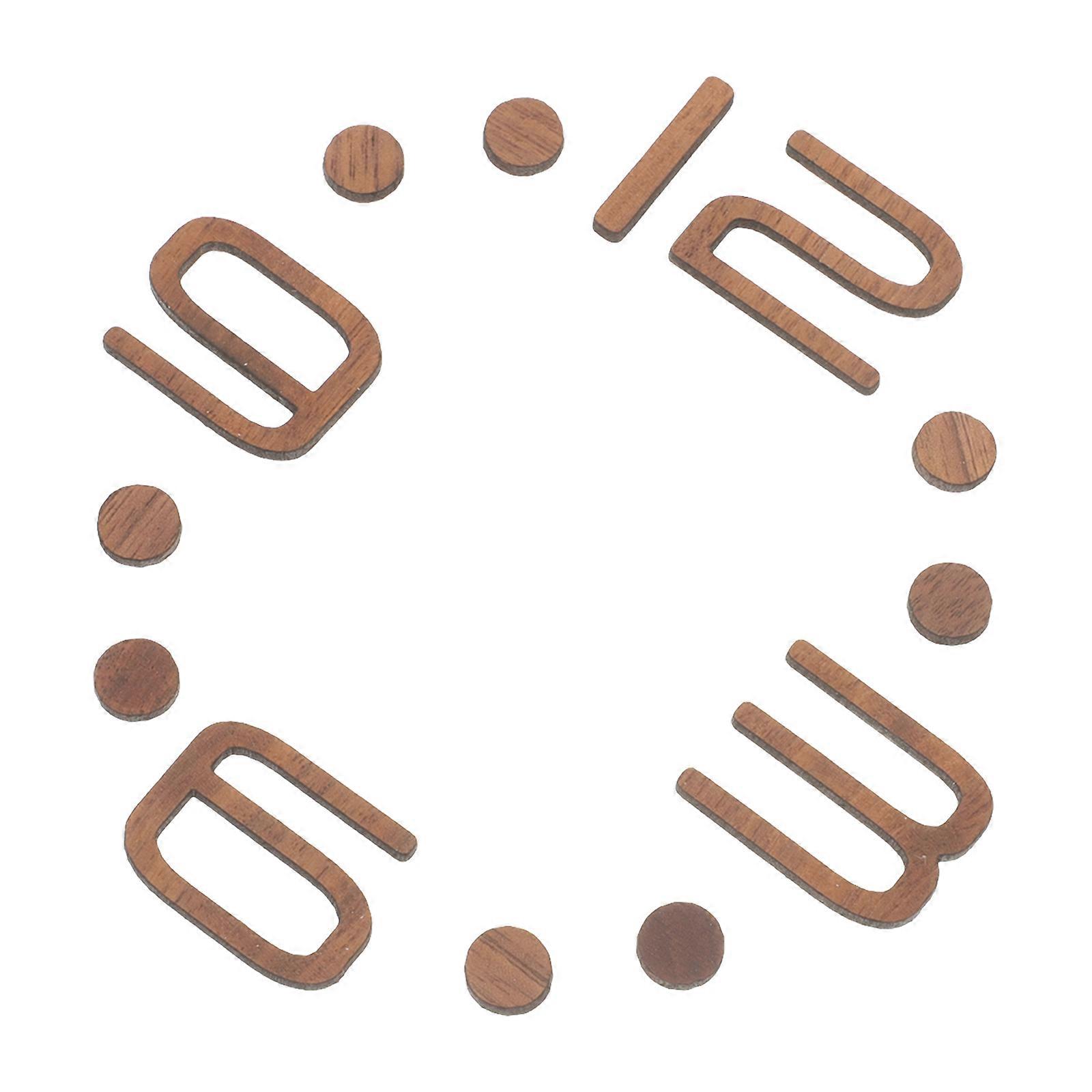 Wood Clock Numbers For Clock Panel Replacement Craft Making Design 5 Sets Durable Material