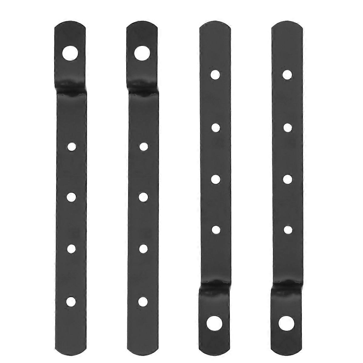Universal Motorcycle Modified Side Box Bracket 2Pcs Black Easy Installation For DIY Installation 10.6X1.2X0.8In