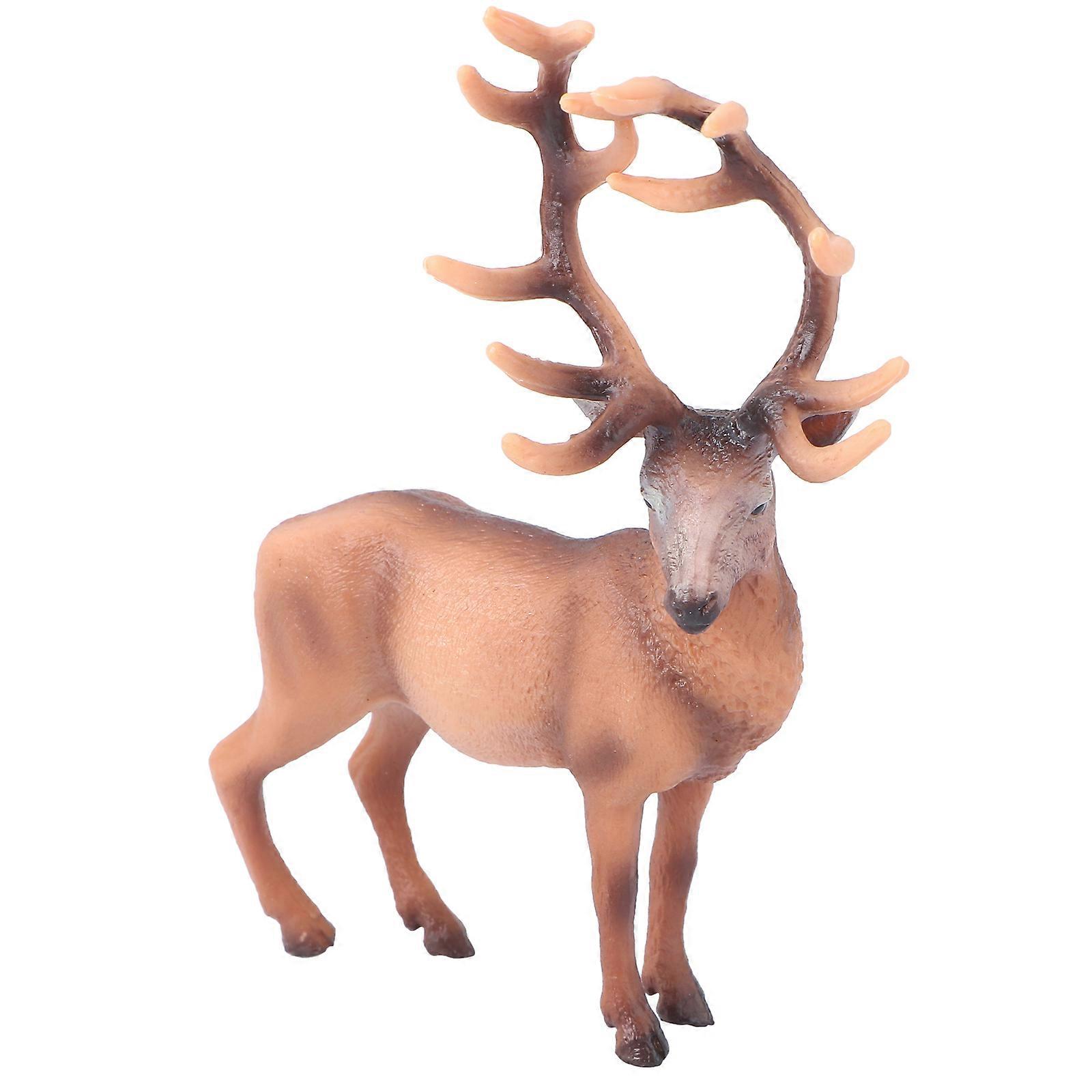Desktop Decoration Solid Plastic Elk Adornment for Decoration 2Pcs