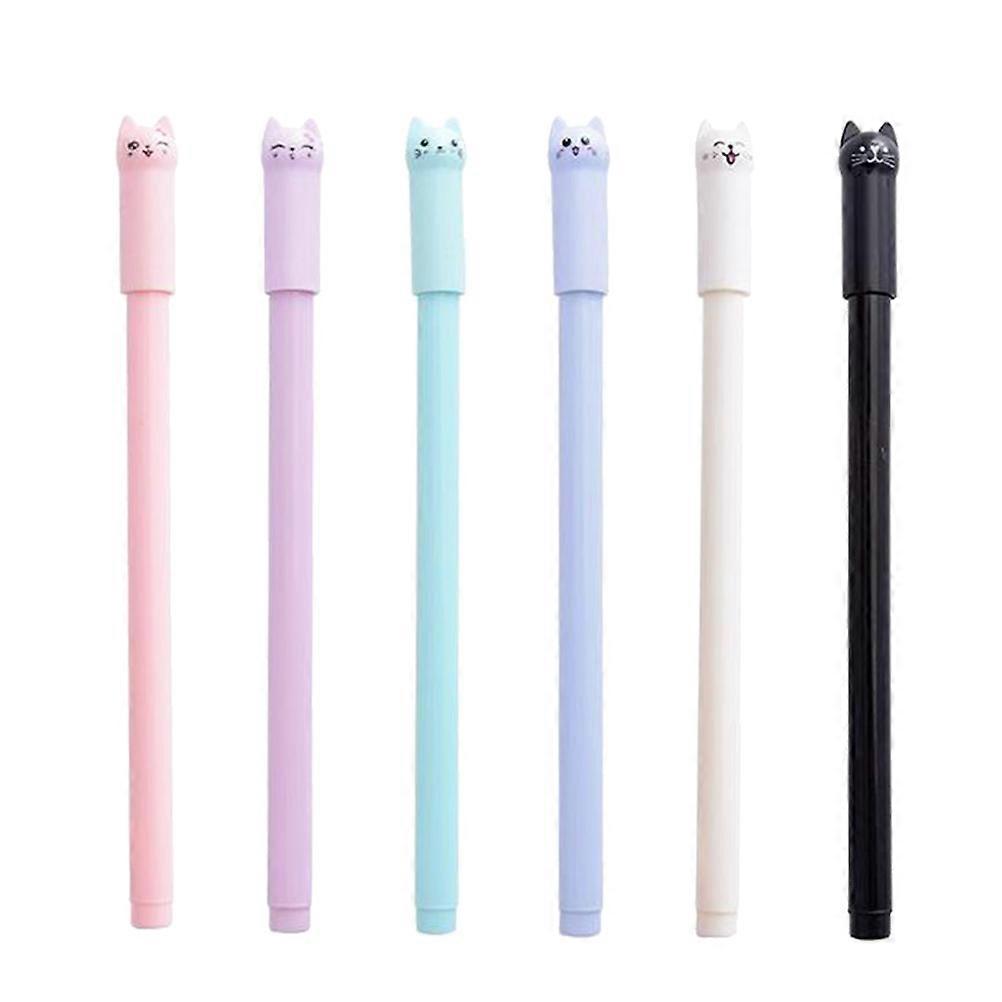 Gel Ink Pens 0.5mm Kitten Shape Pens for Writing 24Pcs Assorted Colors