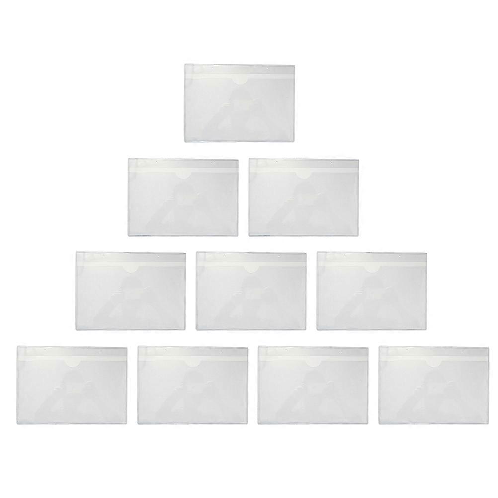 Rectangular Self-Adhesive Index Card Holders In Transparent PVC Material 60Pcs 10X6CM Suitable For General Consumers And Classification Needs