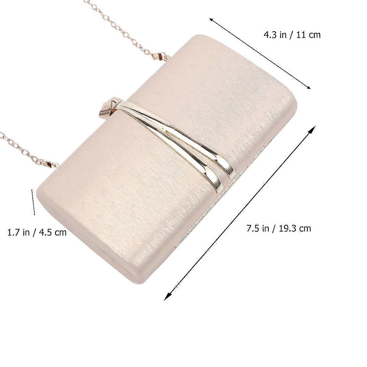 Women Clutch Bag Simple Style Embossing Pattern For Banquet Cocktail Party 7.6×4.3×1.8in 1Pcs