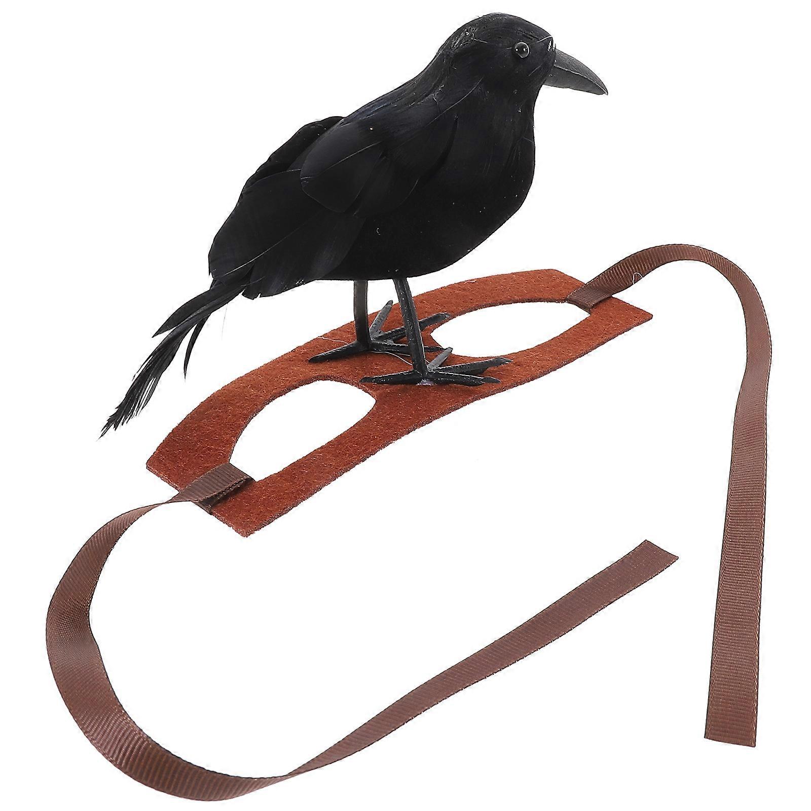 Black Plush Pet Halloween Headband for Decoration Use 2Pcs