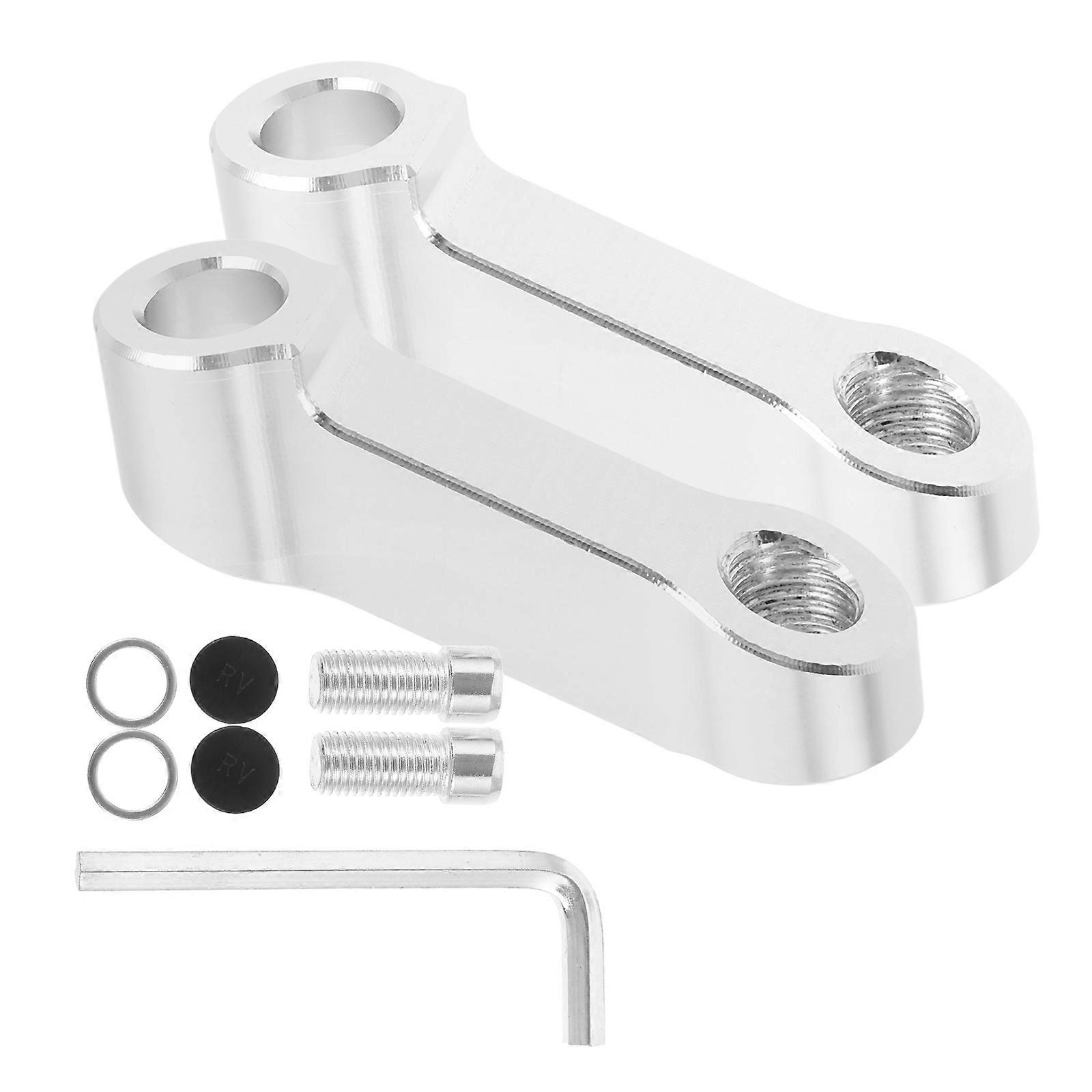 Motorcycle Rearview Mirror Mount Risers for 2Sets Mirror Extender Brackets