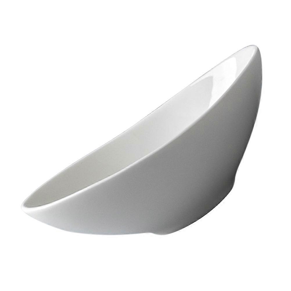 White Ingot Shape Ceramic Bowl for Storage 3Pcs Fruit Salad Holder