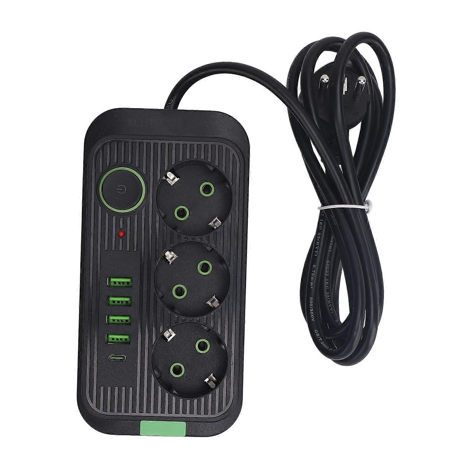 High quality USB European Power Strip 3-way Power Strip with 4 USB and 1 ...