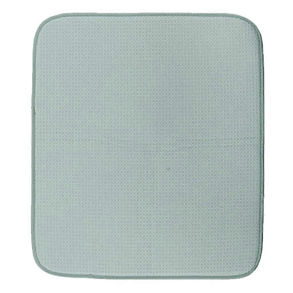 Kitchen Microfibre Dish Drying Mat Absorbent Microfiber Pad Padding Green