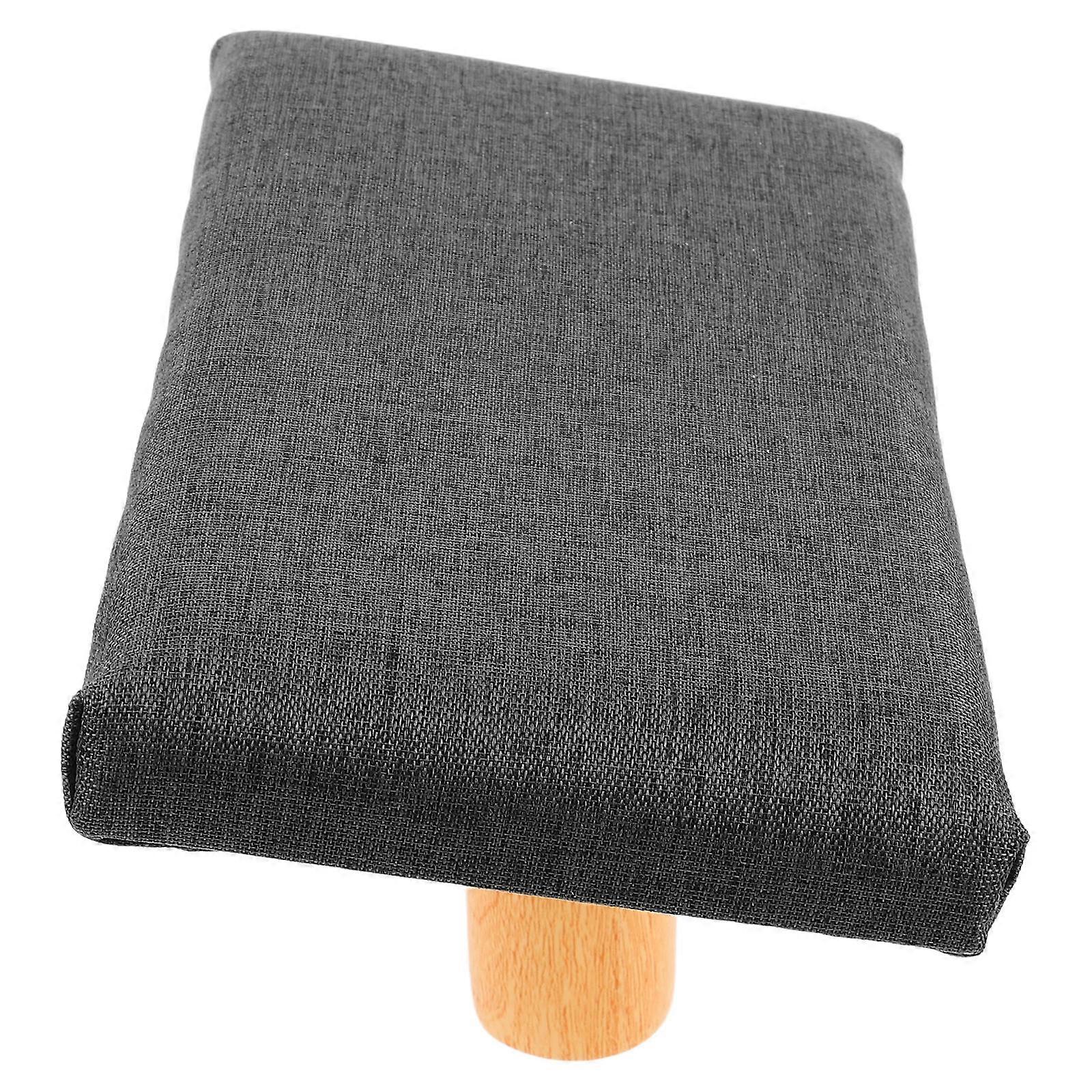 Wooden Meditation Bench for Kneeling with Cushion Stool Grey