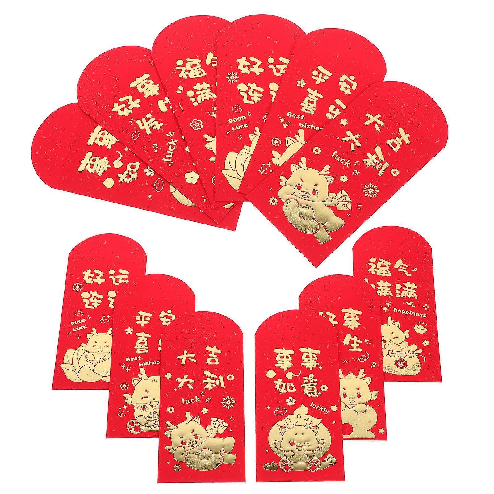 Chinese Style Red Envelopes Paper for Money Storage 90Pcs Red Packets