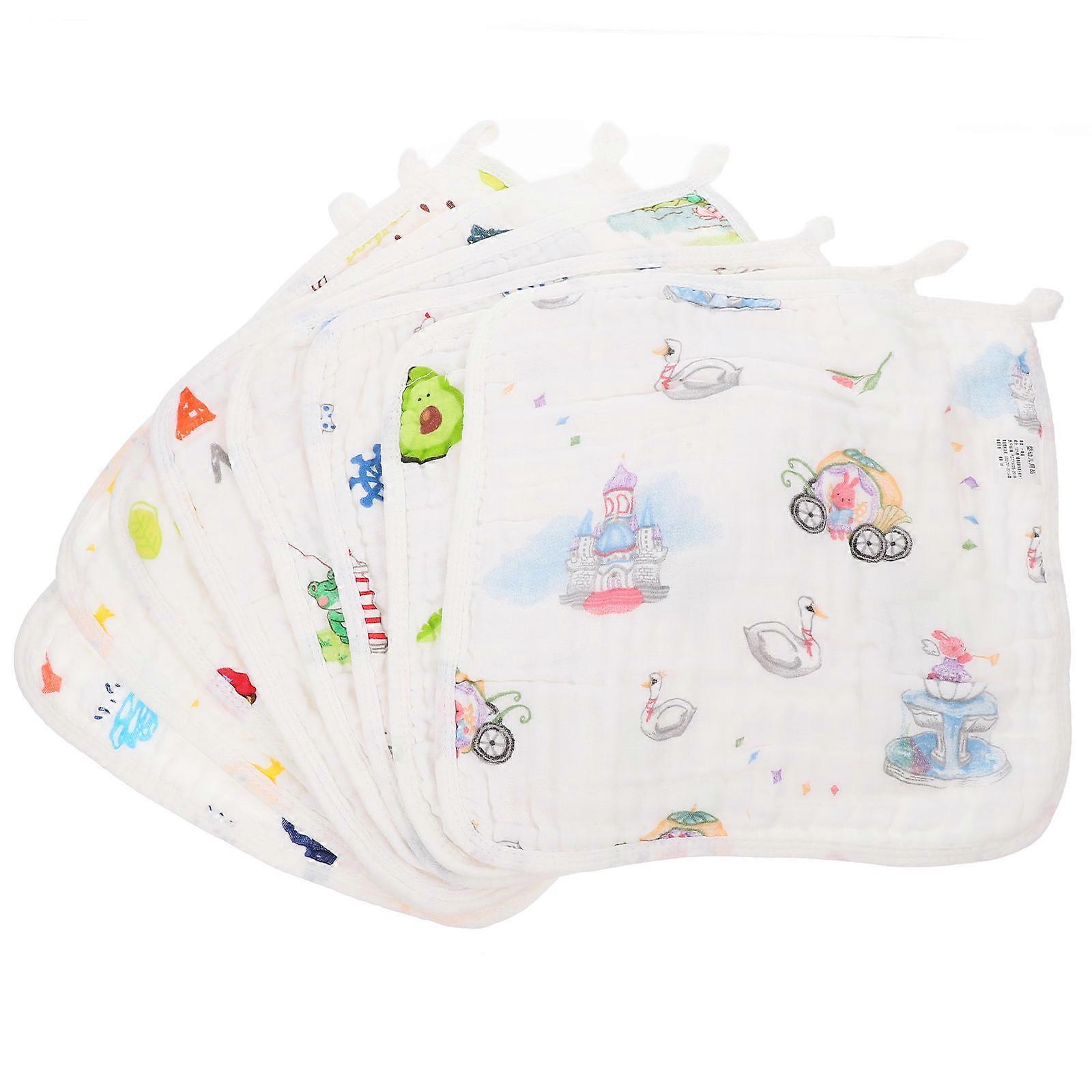 Newborn Face Cotton Towels for Feeding Use 16Pcs Assorted Color