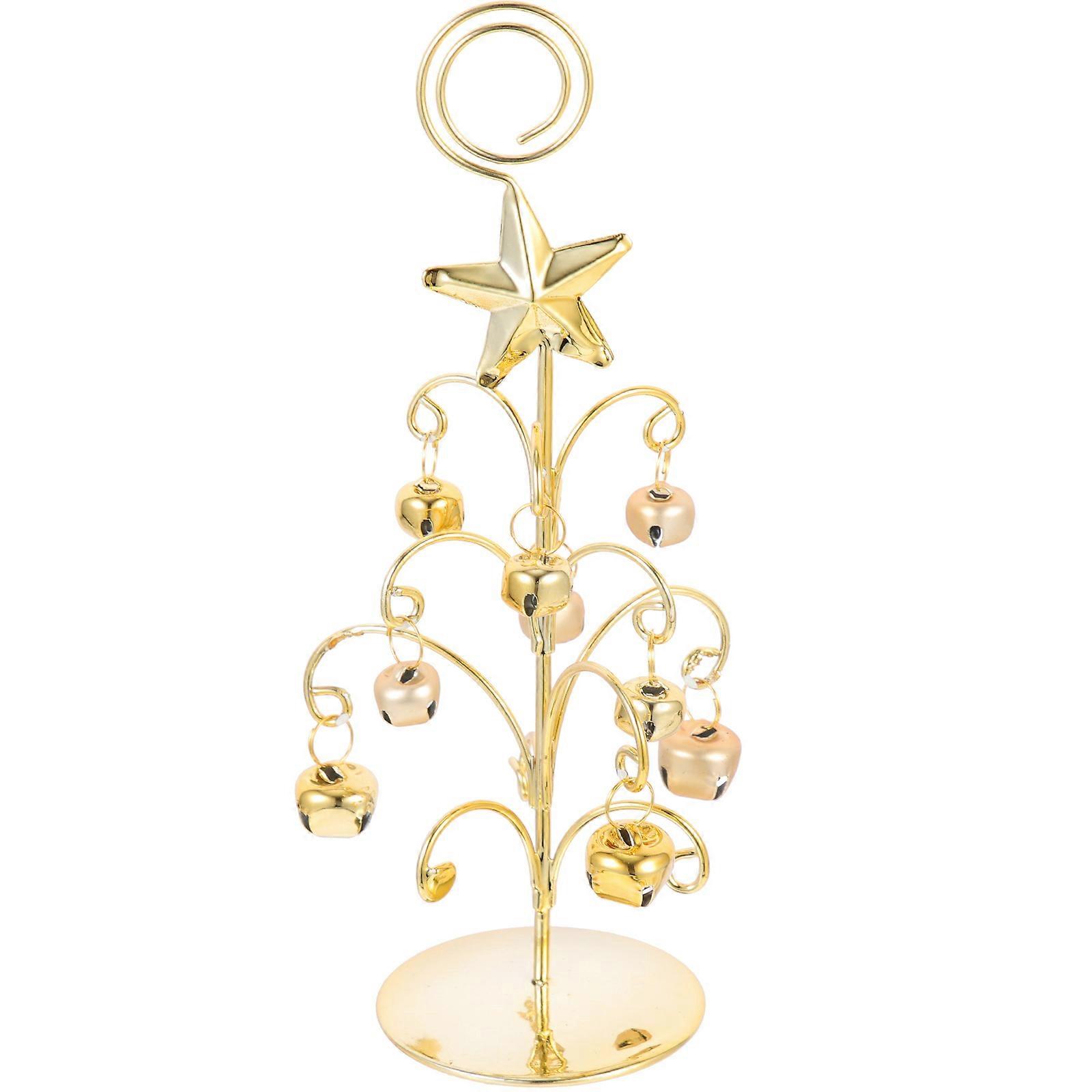 Golden Xmas Tree Table Number Holder for Place Cards 5Pcs