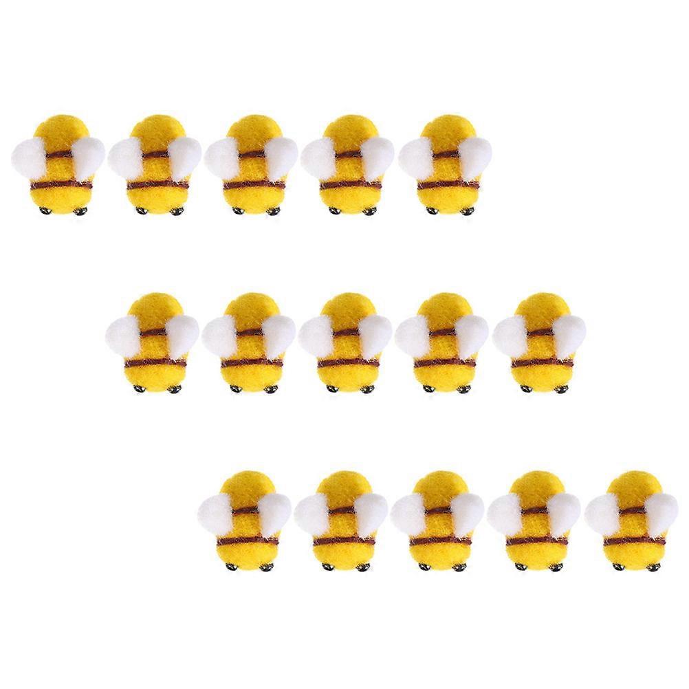 Felt Bee Craft Wool Felt Bee Decorative Accessories for DIY 30Pcs