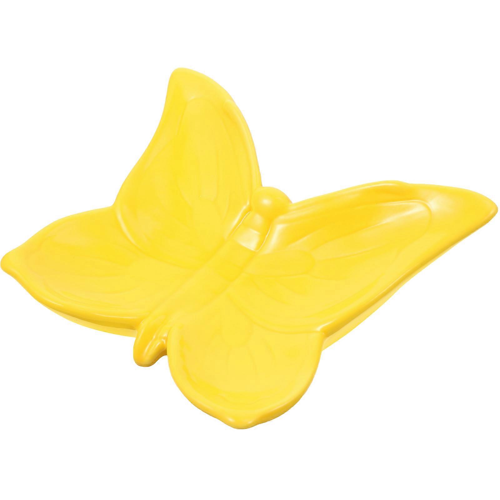 Yellow Ceramic Soap Dish for Draining with 3Pcs Soap Holder Set