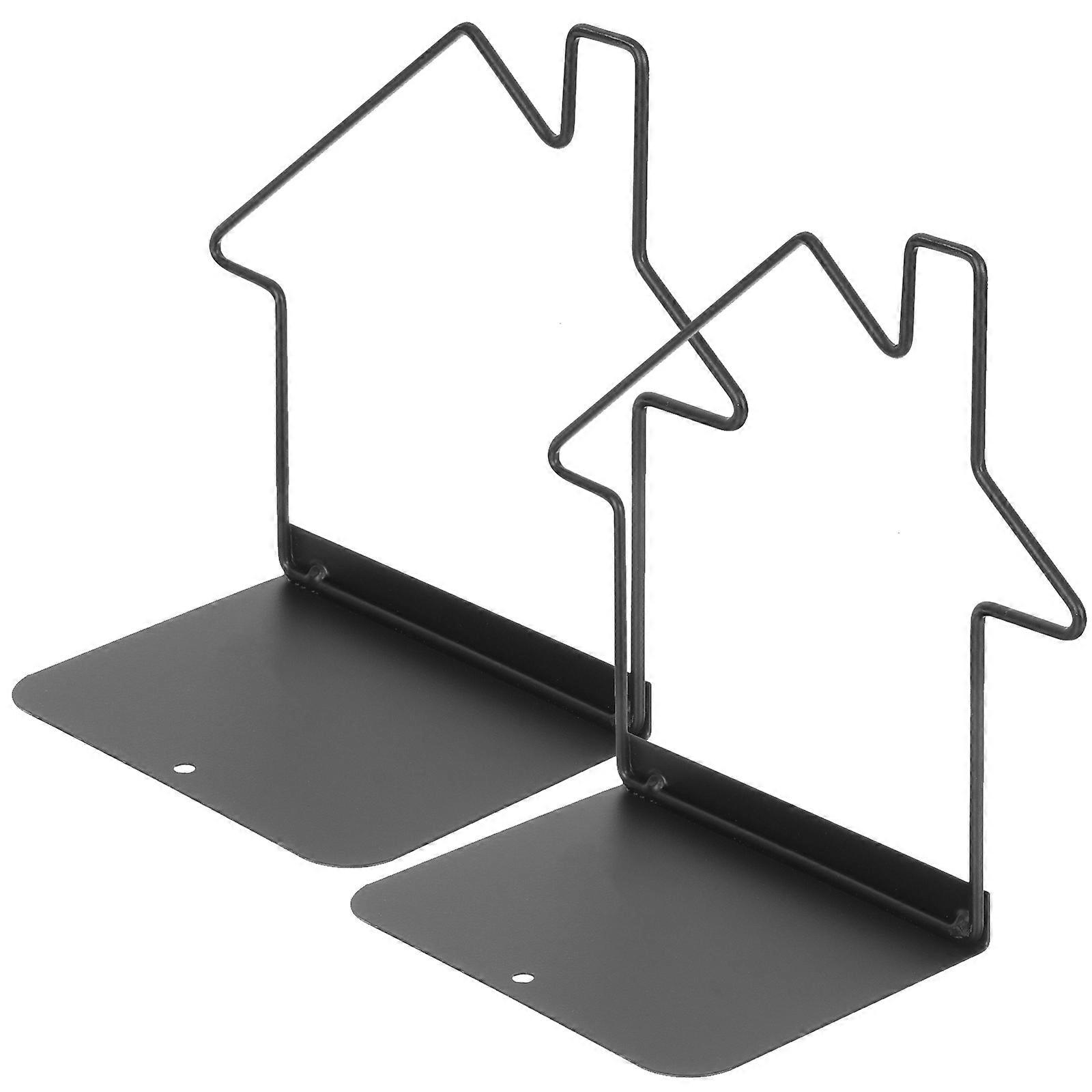 Book Holders Metal Book Ends Creative File Bookends Home Shelf Document Organization 2Pcs