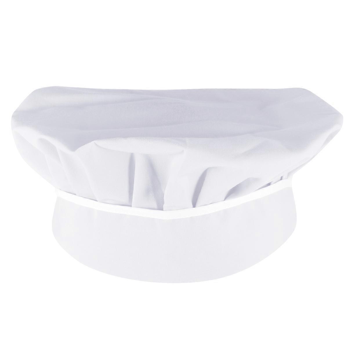 Lace-Up Chef Hat Adjustable for Food Baking 3Pcs White Catering Working Cap