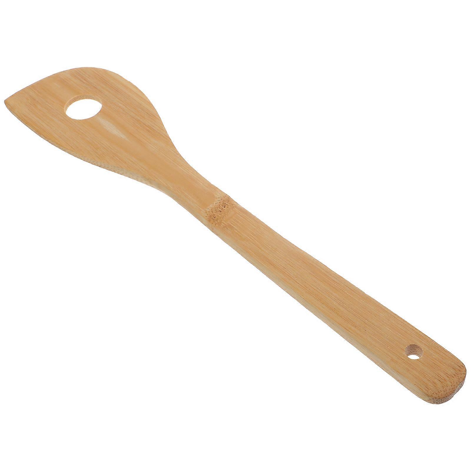 Mixing Hole Stirrer Maple Wood Spoon for Drinking 4Pcs