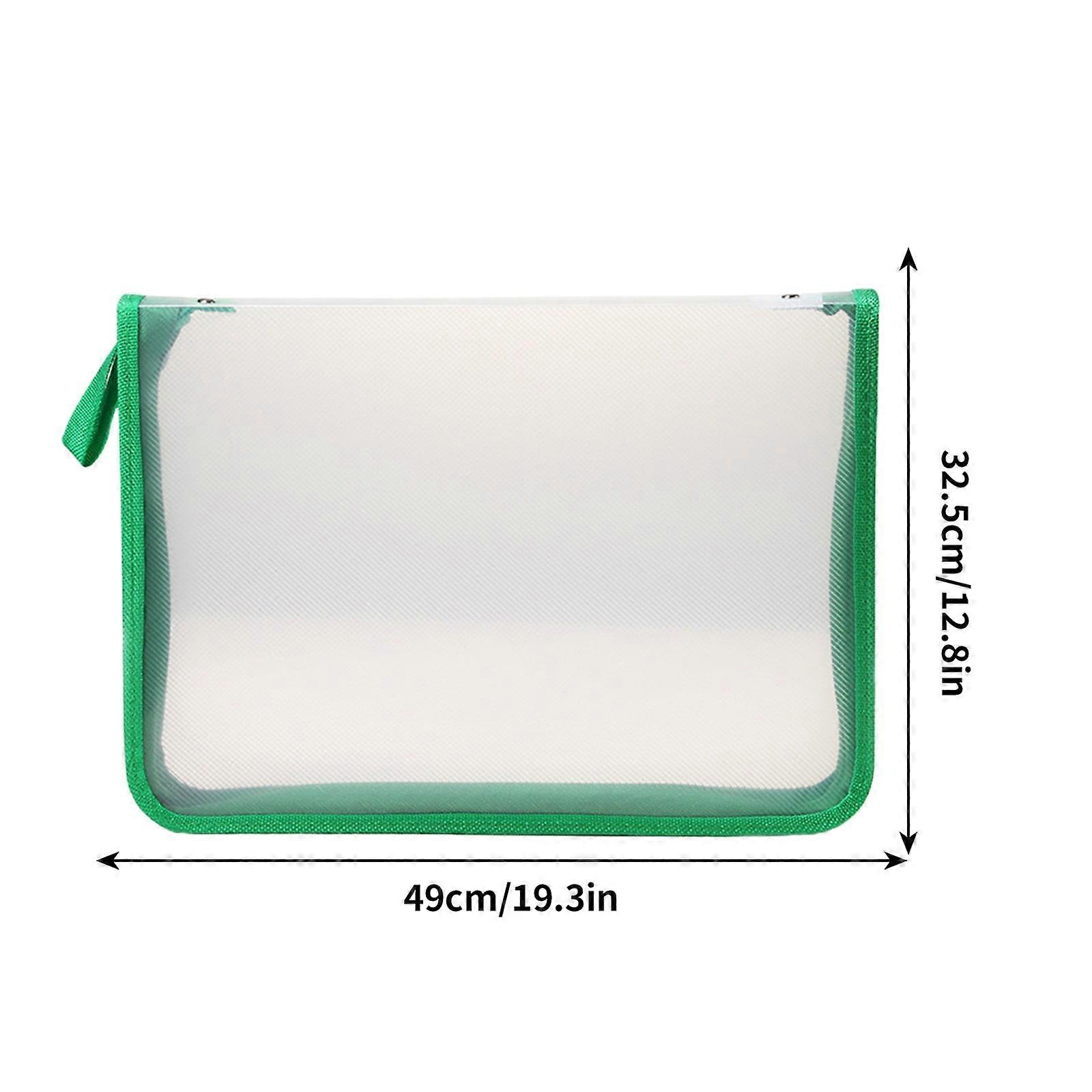 Transparent Twill Zipper Bag Folder A4 Data Zipper Bag File Organizer Bag