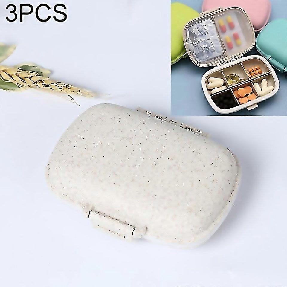 For 3 Pcs 8grid Doublelayer Portable Mini Straw Pill Storage Box