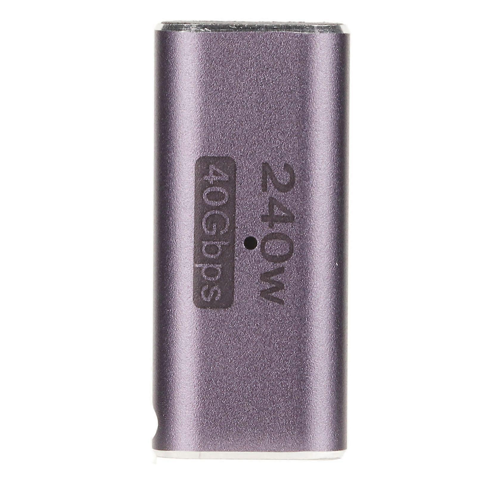 Type C Adapter USB4.0 HD 8K 40Gbps PD240W Fast Charging Aluminum Shell Portable Type C to Type C Adapter for Cell Phone Female to Female, Straight